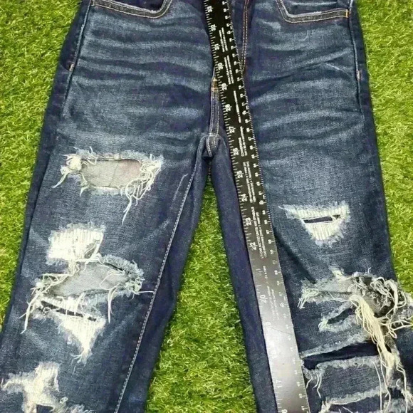 American Eagle Super High Rise Jegging Distressed Stretch Jeans Sz 00 Short 4369 - Picture 6 of 9